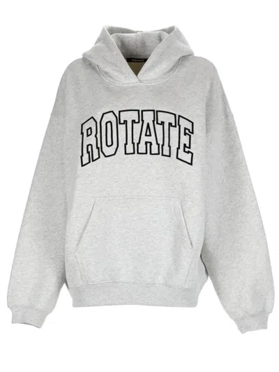 Rotate Birger Christensen Rotate Birgerchristensen Sweatshirt With Logo In Gray