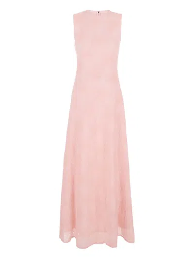 Rotate Birger Christensen Rotate Birgerchristensen Textured Effect Maxi Dress In Pink