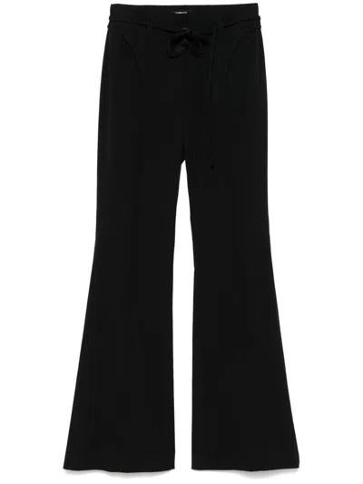 Rotate Birger Christensen Rotate Black Flared High-waist Pants