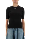 Rotate Birger Christensen Rotate Birgerchristensen Tshirt With Logo In Black
