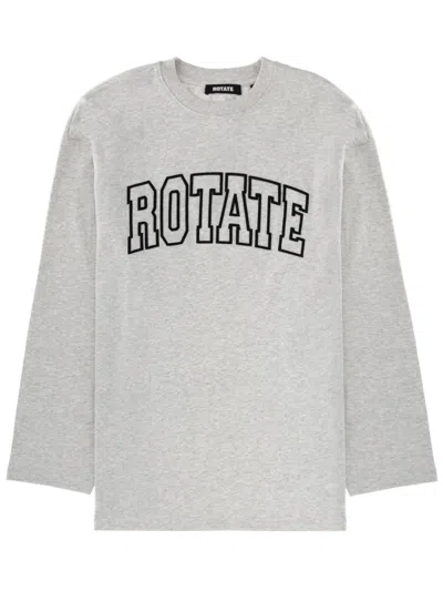 Rotate Birger Christensen Rotate Birgerchristensen Tshirt With Logo In Black