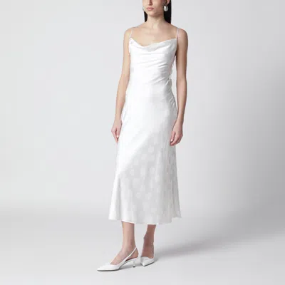 Rotate Birger Christensen Rotate Birgerchristensen White Damask Midi Dress In Multi