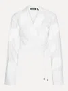Rotate Birger Christensen Rotate Birgerchristensen Wrap Cotton Shirt In White