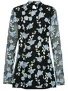 Rotate Birger Christensen Rotate Black Fitted Mini Dress In Black