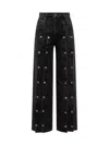 Rotate Birger Christensen Rotate Black Jeans With Decorative Buttons In Black