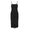 Rotate Birger Christensen Crystal-embellished Tulle Midi Dress In Black