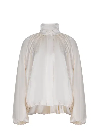Rotate Birger Christensen High-neck Blouse In Neutral