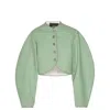 Rotate Birger Christensen Rotate Boucle Tailored Fit Jacket In Green