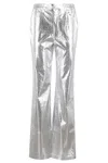 Rotate Birger Christensen Rotate Braided Straight Trousers In Silver