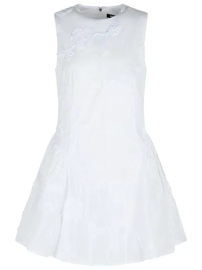 Rotate Birger Christensen Rotate Bright White Cotton Poplin Mini Dress