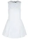 Rotate Birger Christensen Rotate Bright White Cotton Poplin Mini Dress In White