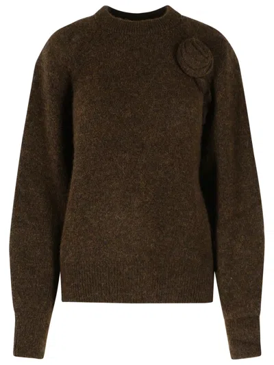 Rotate Birger Christensen Rotate Brown Alpaca Blend Sweater