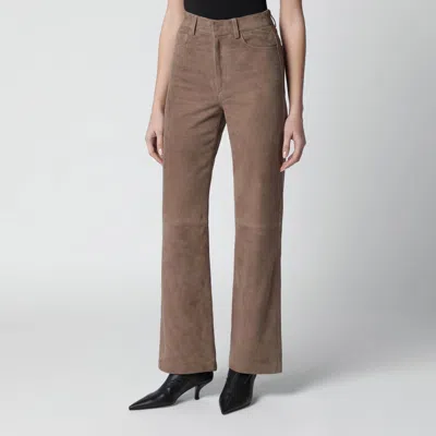 Rotate Birger Christensen Rotate Birgerchristensen Brown Suede Trousers