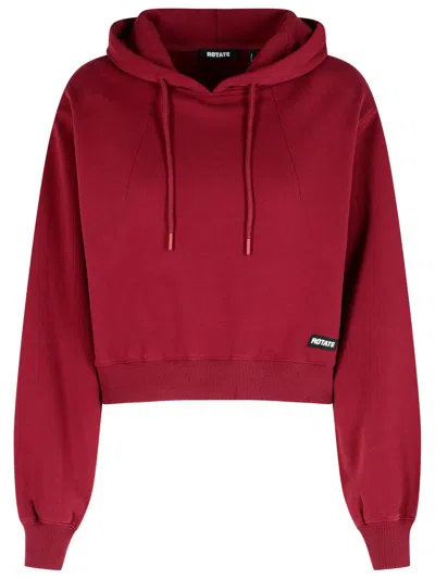 Rotate Birger Christensen Rotate Burgundy Cotton Sweatshirt In Red
