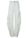 Rotate Birger Christensen Cargo Denim Pants Contrast Stitching