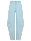 Rotate Birger Christensen Rotate 'cargo' Light Blue Denim Jeans Women In Blue
