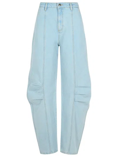 Rotate Birger Christensen Rotate 'cargo' Light Blue Denim Jeans Women