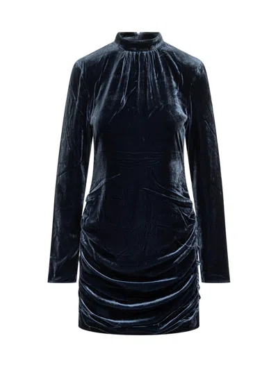 Rotate Birger Christensen Rotate Chic Mini Suit In Luxurious Velvet In Graphite