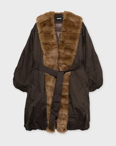 ROTATE BIRGER CHRISTENSEN ROTATE COAT FAUX FUR COLLAR