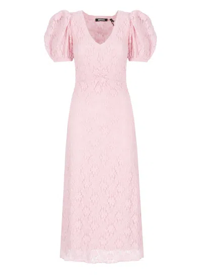 Rotate Birger Christensen Rotate Cotton Blend Dress In Pink