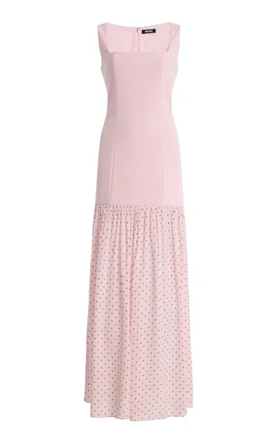 Rotate Birger Christensen Rotate Crepe Scoop-neck Maxi Dress In Multi