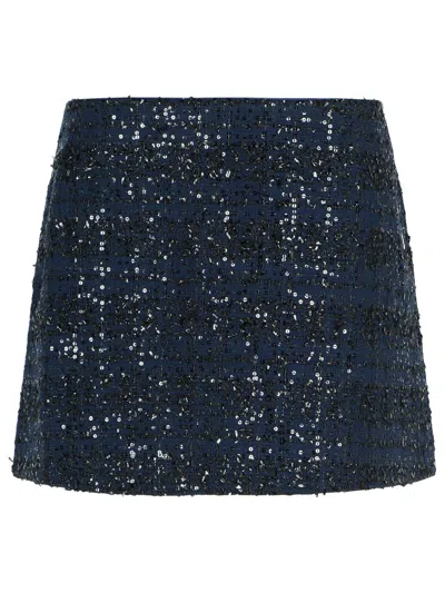 Rotate Birger Christensen Rotate Dark Blue Polyester Miniskirt
