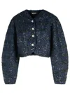 Rotate Birger Christensen Rotate Dark Blue Polyester Short Jacket In Blue
