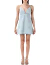 Rotate Birger Christensen Rotate Sunday Crystal-embellished Denim Mini Dress