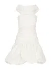 Rotate Birger Christensen Rotate Drape Dress In White