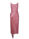 Rotate Birger Christensen Rotate Draped Lace Overlay Mini Dress