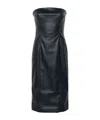 Rotate Birger Christensen Braided Midi Dress In Black