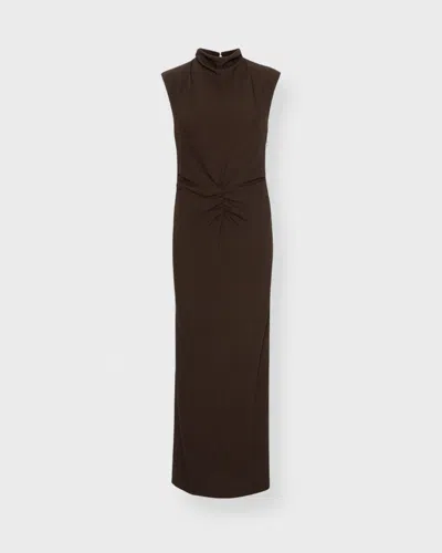 Rotate Birger Christensen Rotate Dress Midi W Gatherings In Black