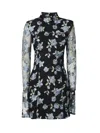 Rotate Birger Christensen Short Dress With Long Sleeves In Black