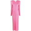 Rotate Birger Christensen Crystal-embellished Open-back Gown In Pink