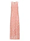 Rotate Birger Christensen Embellished Sleeveless Maxi Dress In Pink