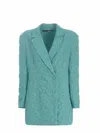 Rotate Birger Christensen Abito Giacca Rotate In Turquoise