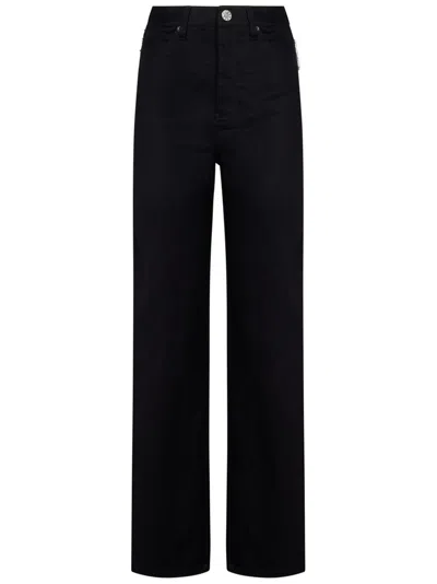 Rotate Birger Christensen Zweifarbige Hoch Sitzende Hose Mit Geradem Bein In Kohle