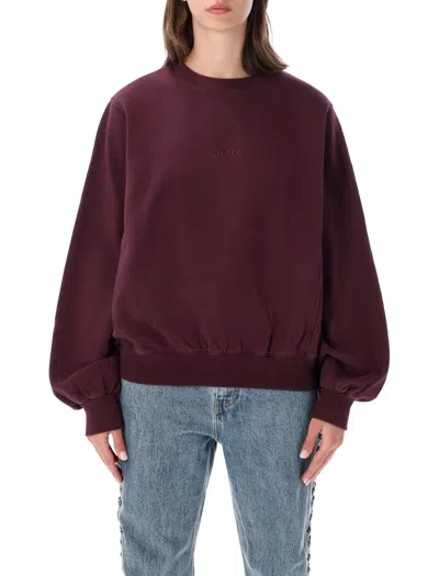 Rotate Birger Christensen Rotate Embroidered Logo Crewneck Sweatshirt In Winetasting