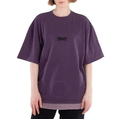 Rotate Birger Christensen Rotate Enzyme Oversize Cotton T Shirt In Purple