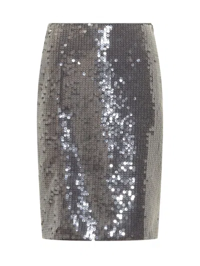 Rotate Birger Christensen Rotate Fashionable Mini Skirt - Autumn/winter In Blackened Pearl