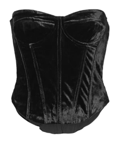 Rotate Birger Christensen Rotate Fitted Corset Top In Black