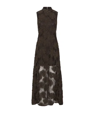 Rotate Birger Christensen Rotate Floral Embroidered Sleeveless Dress In White