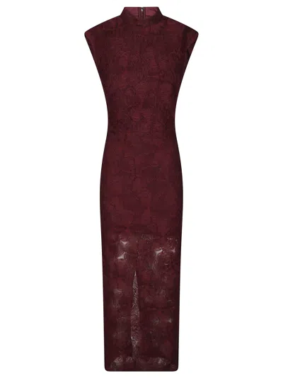 Rotate Birger Christensen Rotate Floral Mesh Maxi Dress For Women In Brown