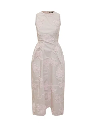 Rotate Birger Christensen Rotate Floral Print Midi Dress In Neutral