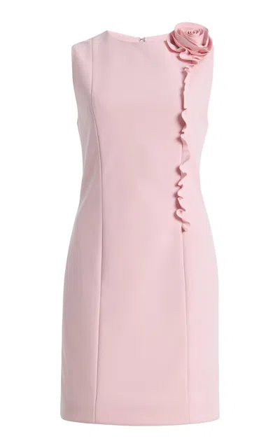 Rotate Birger Christensen Rotate Flower Crepe Mini Dress In Pink