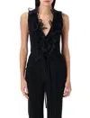 Rotate Birger Christensen Black Vest In Black