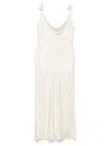 Rotate Birger Christensen Rotate Flowing Floral Maxi Dress With Cowl Neckline And Bow Straps In Neutrals