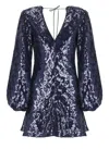 Rotate Birger Christensen Rotate Flowy Mini Dress In Blue