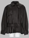 Rotate Birger Christensen Rotate Birgerchristensen Biker Jacket In Lamb Leather In Dark Brown In Black