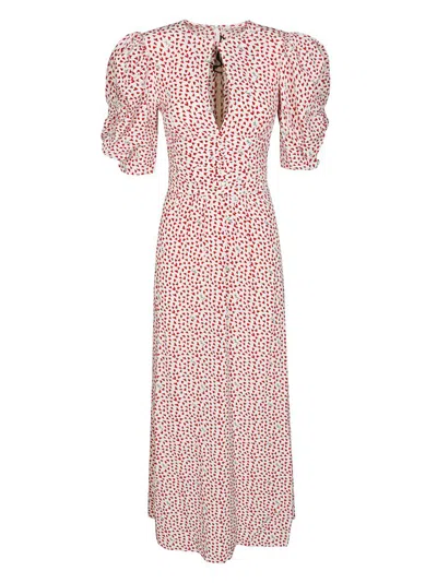 Rotate Birger Christensen Printed Flowy Maxi Dress In Rose
